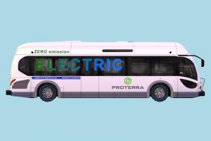 Electric Bus bus, tourist, tourliner, battery-bus, ecoliner, proterra, ecoride, electric, vehicle, truck, carriage, metro, transit